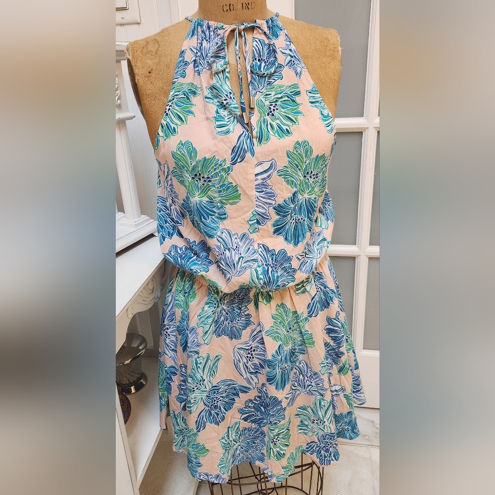 MICHAEL STARS Flirty Reversible Floral Print Mini Dress Cover-Up EUC